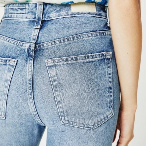 AG Adriano Goldschmied Alexxis Slim High Rise Straight Leg Jeans size 24 New - Picture 5 of 11